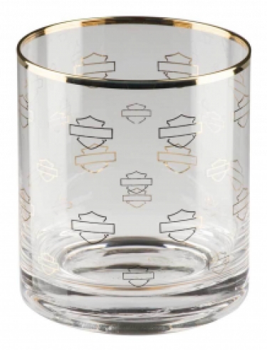 Harley-Davidson® Repeat Silhouette Bar & Shield Double Old Fashioned Set